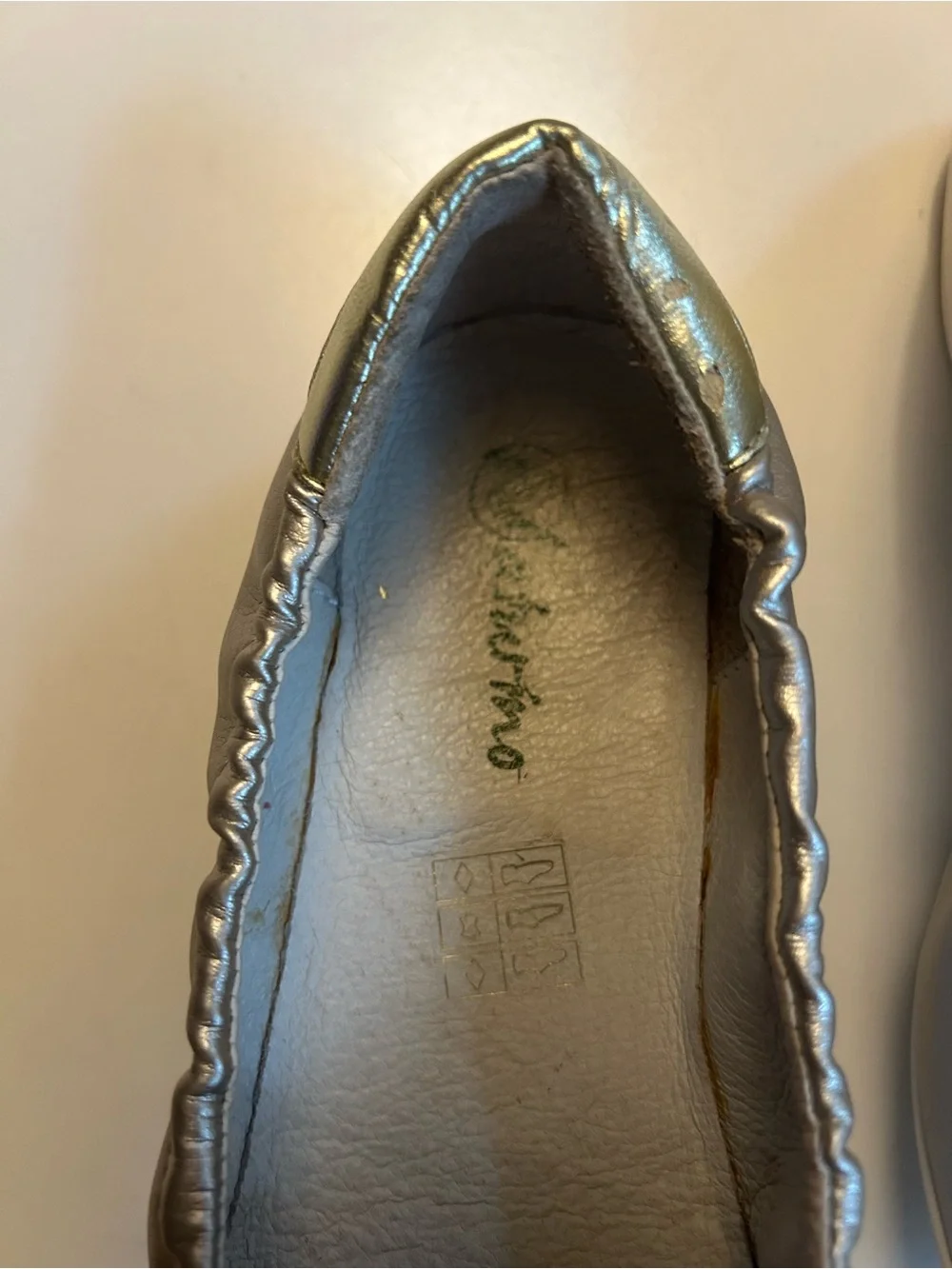 Naturino Metallic Gold/Silver Ballet Flats  Big Girls size 36 (US 4-4.5)